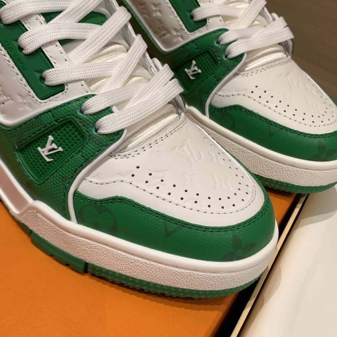 Louis Vuitton Lv Trainer #54 Signature Green White