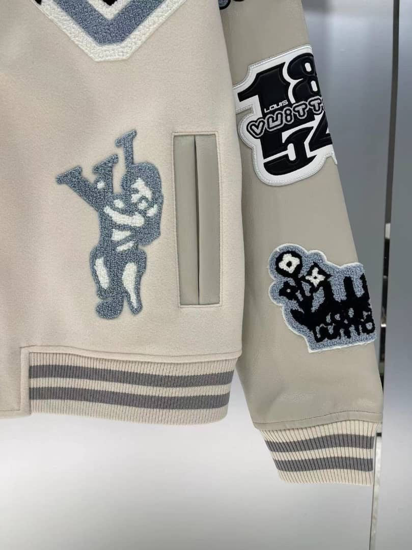 Louis Vuitton Multi-Patches Mixed Leather Varsity Blouson
Milky White