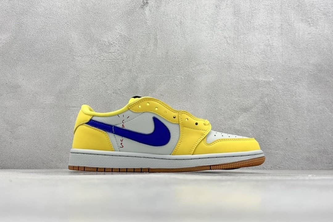 QC Travis Scott X Wmns Air Jordan 1 Retro Low OG SP 'Canary'