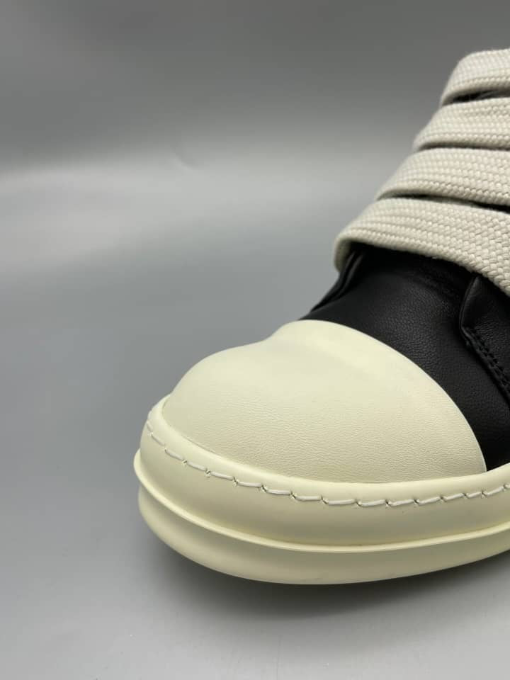 Rick Owens Black Hollywood Jumbolace Low Sneaks Sneakers