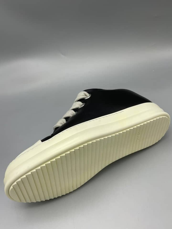 Rick Owens Black Hollywood Jumbolace Low Sneaks Sneakers